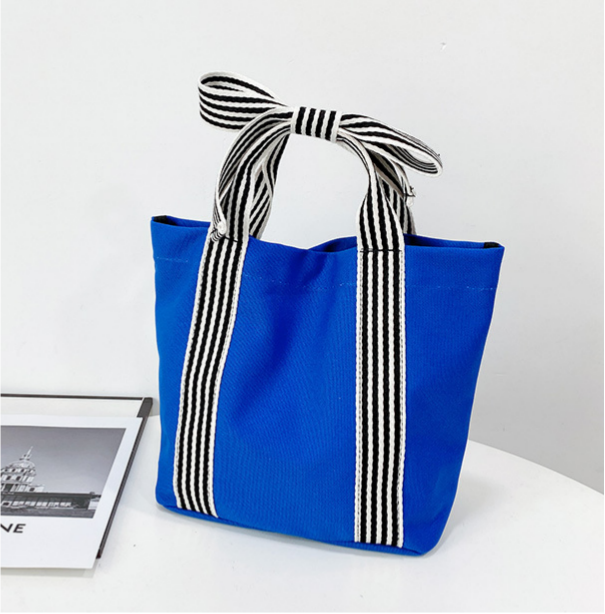 Canvas Tote Bag Beach Bow Handle with Personalization