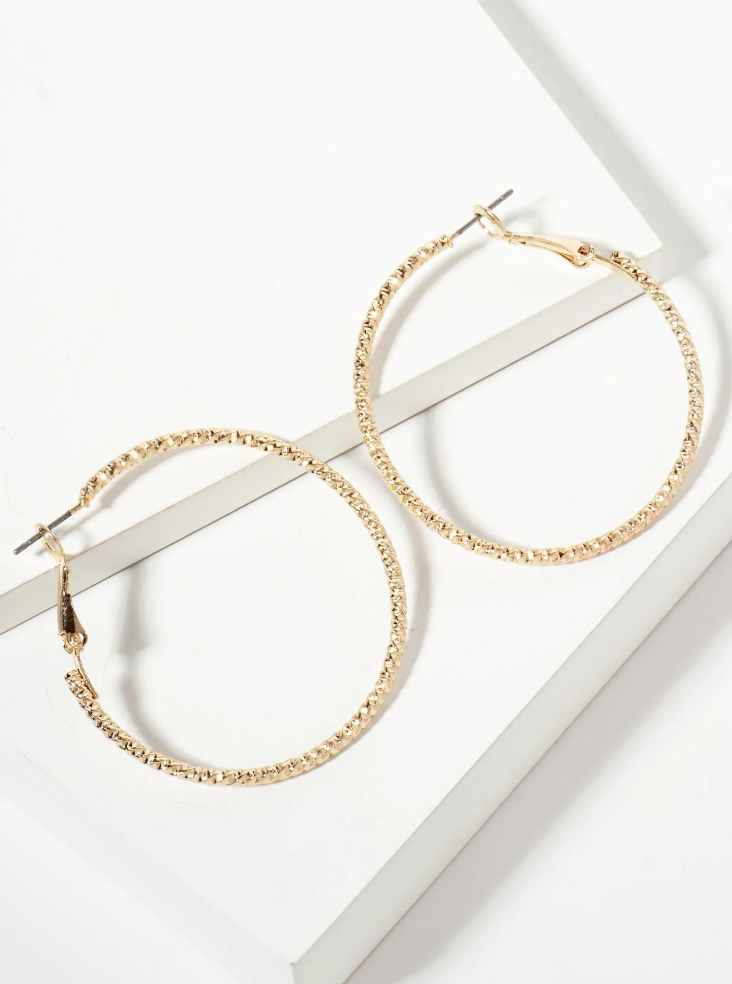 Rope Textured Hoop Earring