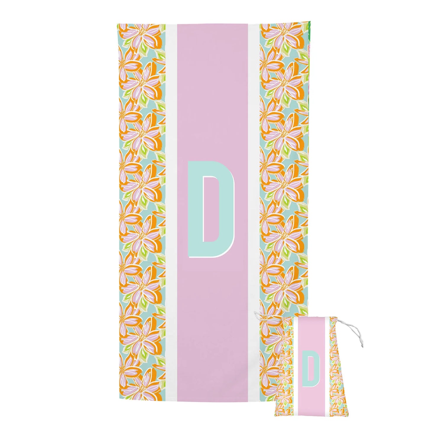 Tropical Initial Quick Dry Towel