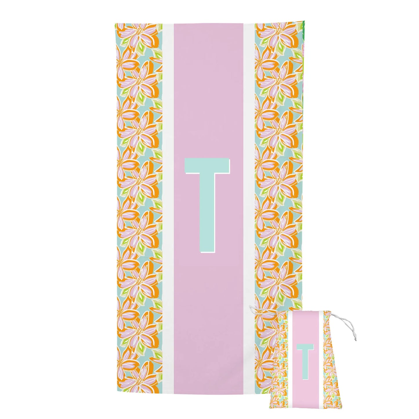 Tropical Initial Quick Dry Towel