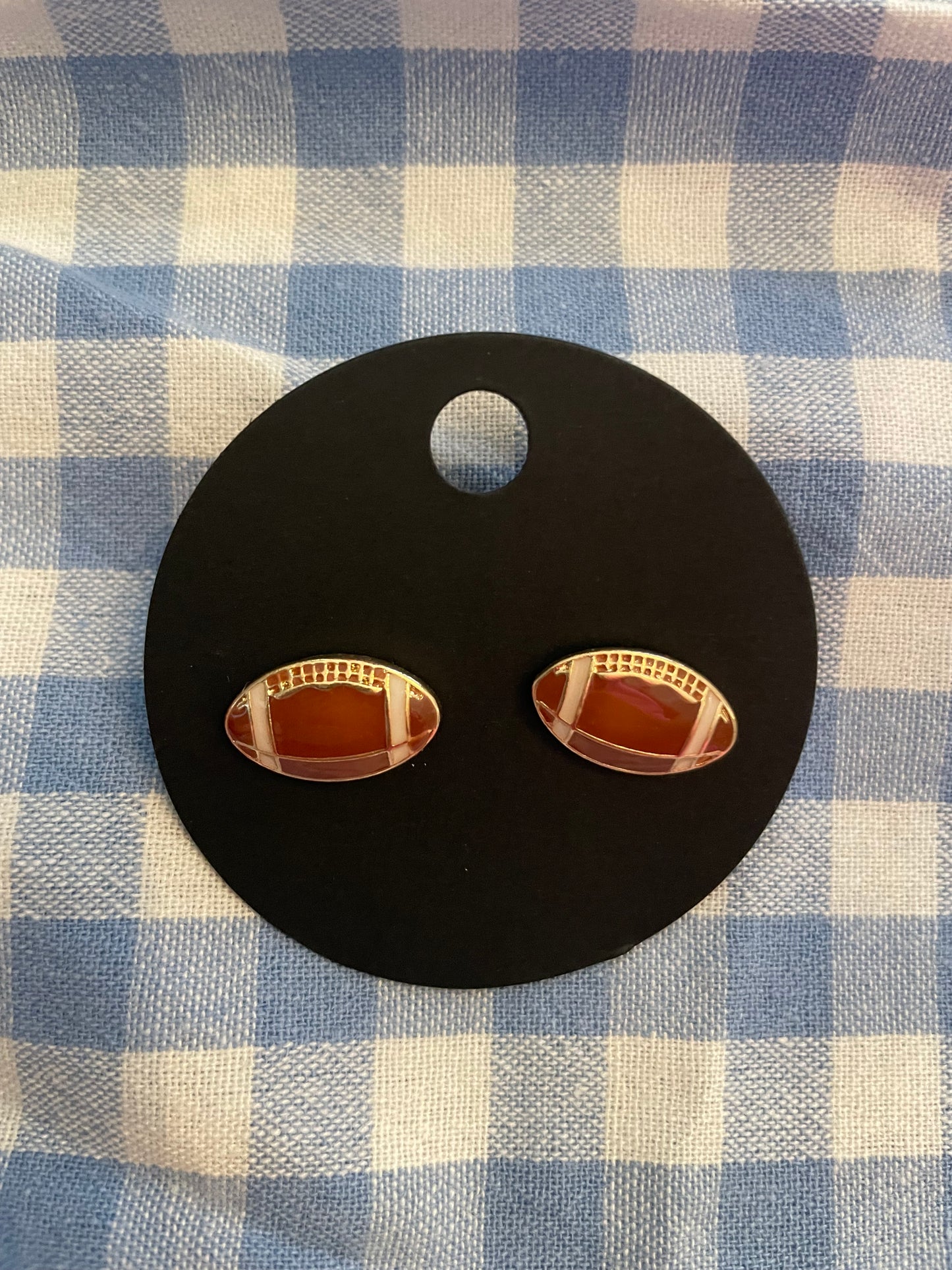 Football Enamel Stud Earring