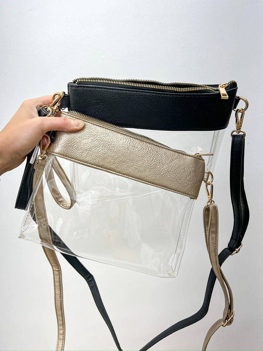 Game Day Clear Crossbody Bag/Clutch with Personalization