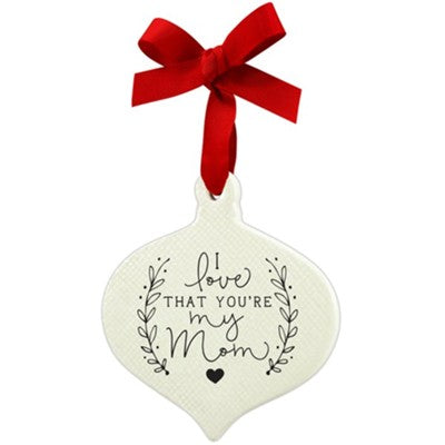 I Love You Ceramic Christmas Ornament