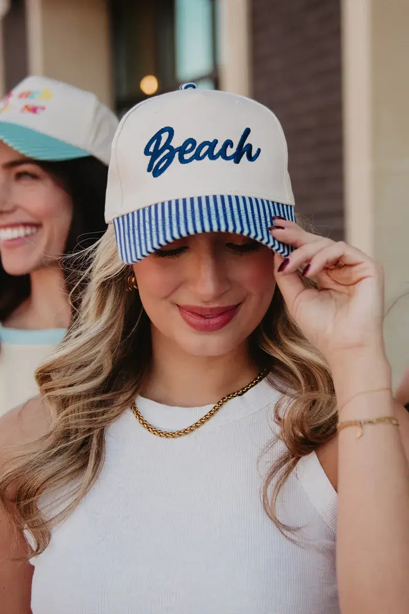 Beach Cursive Two-Toned Trucker Hat