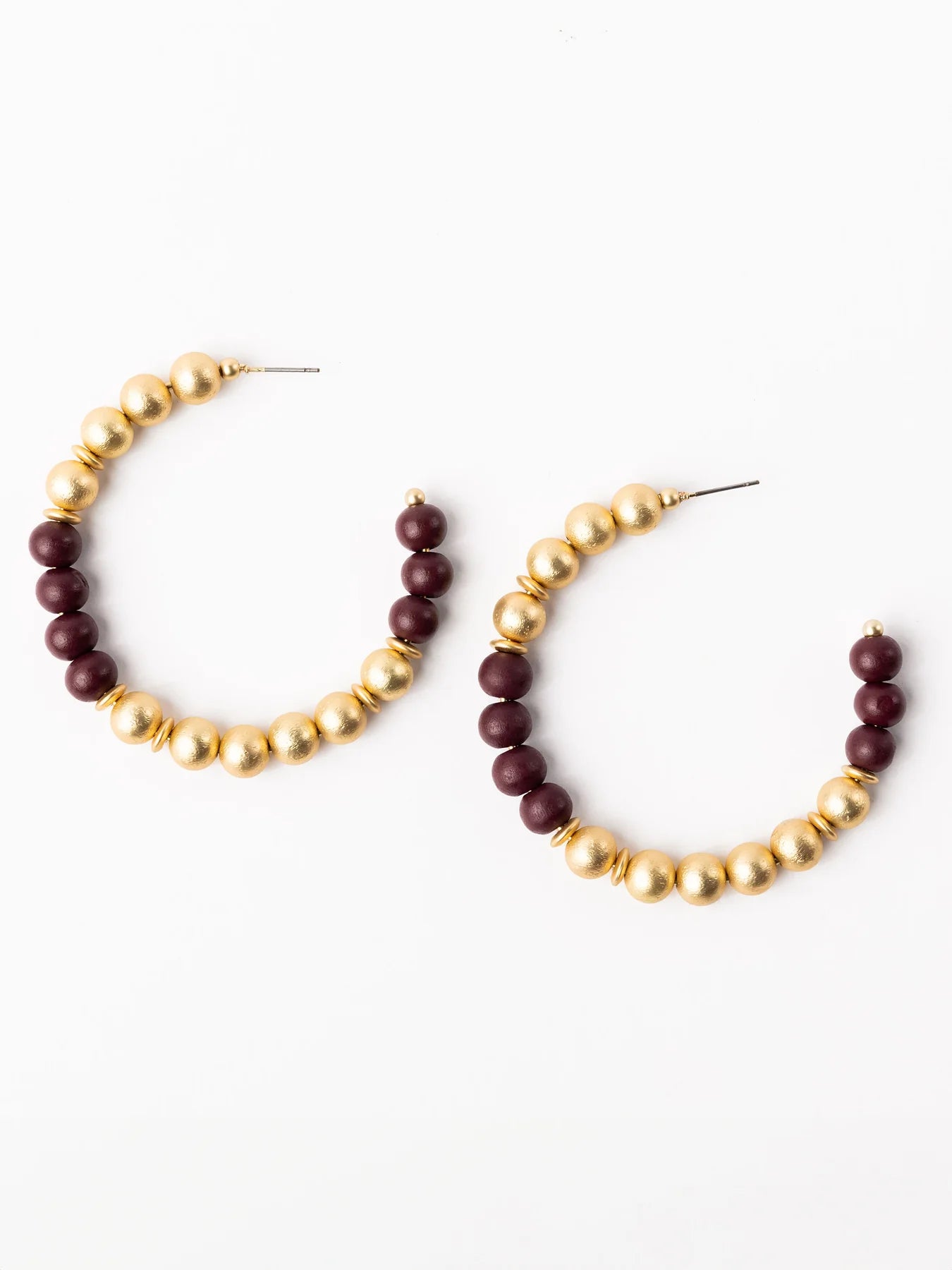 Janette Wooden Beaded Earring