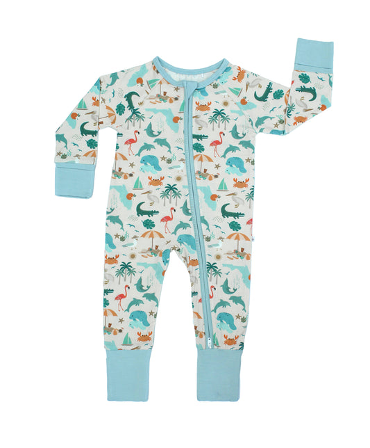 Explore Florida Souvenir Bamboo Convertible Baby Pajamas