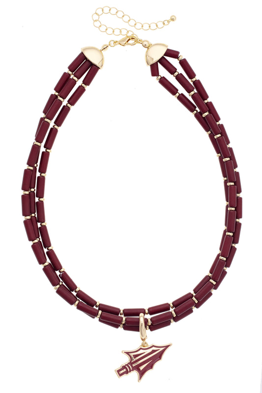 Florida State Seminoles Multi-Strand Beaded Logo Necklace