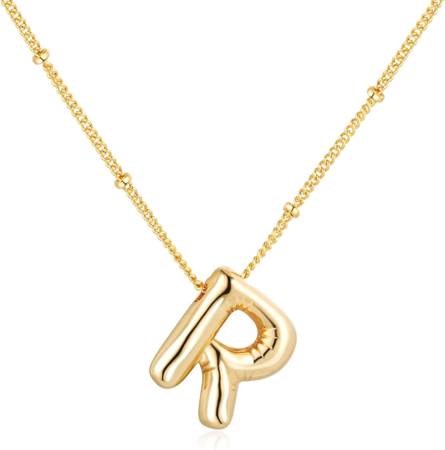 Bubble Balloon Initial Necklace