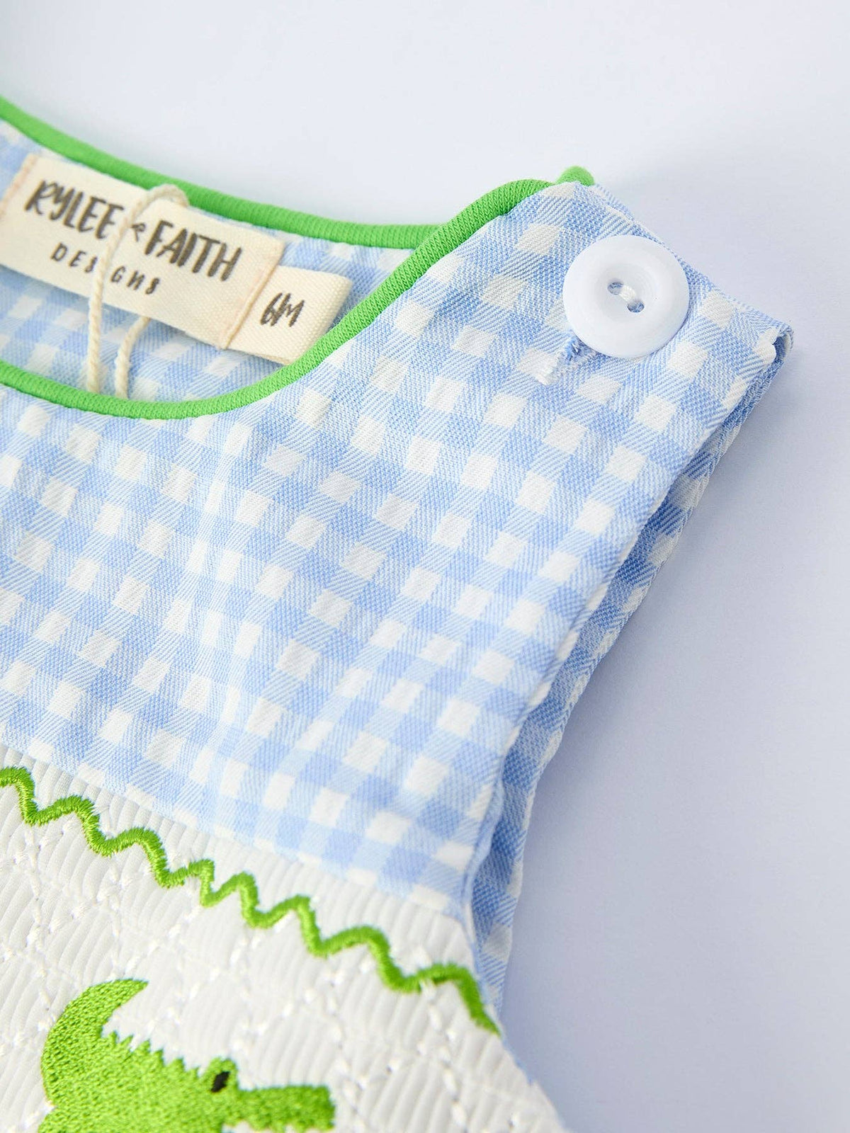 Baby Boys Alligator Embroidered Smocked Romper