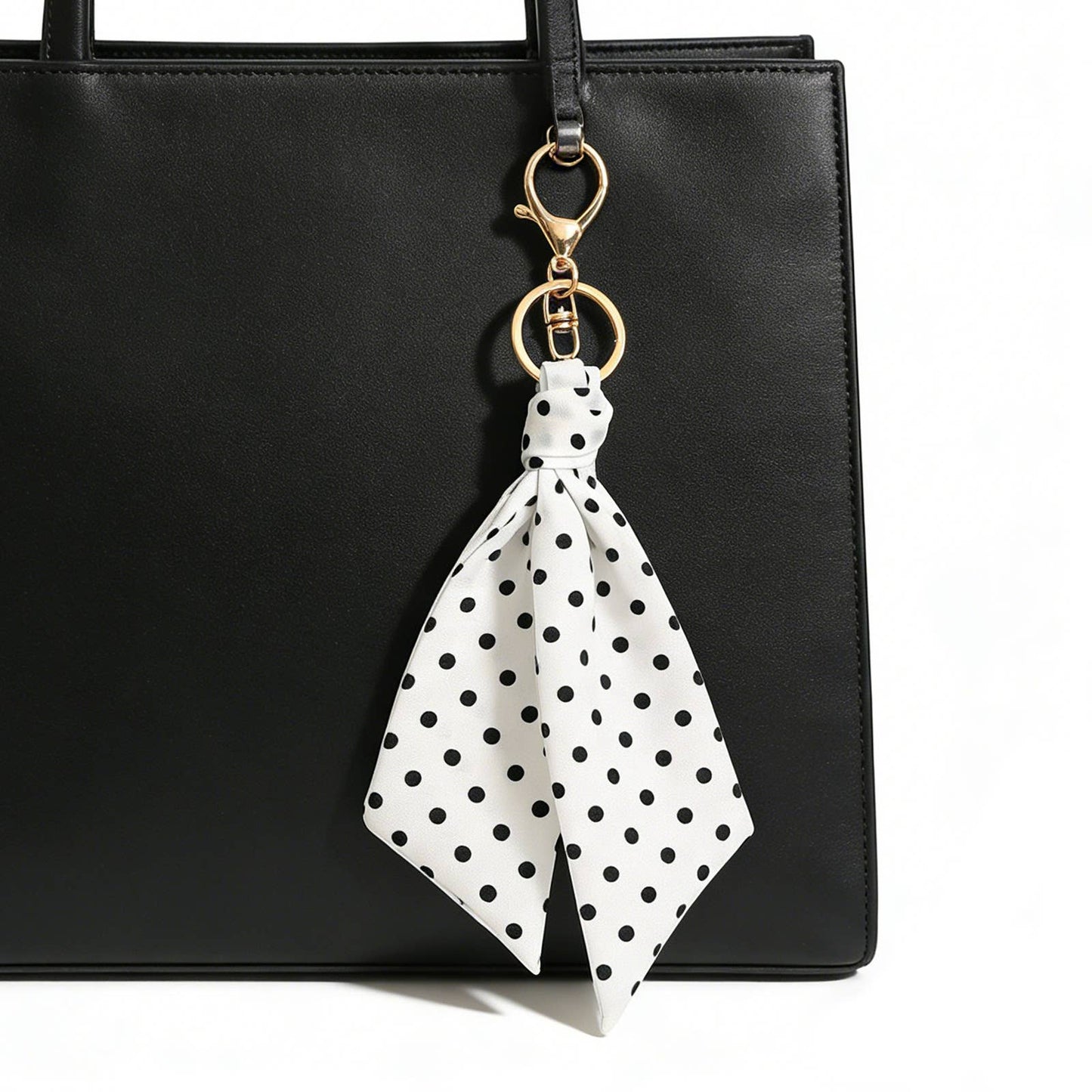 Polka Dot Bow Keychain Bag Charm