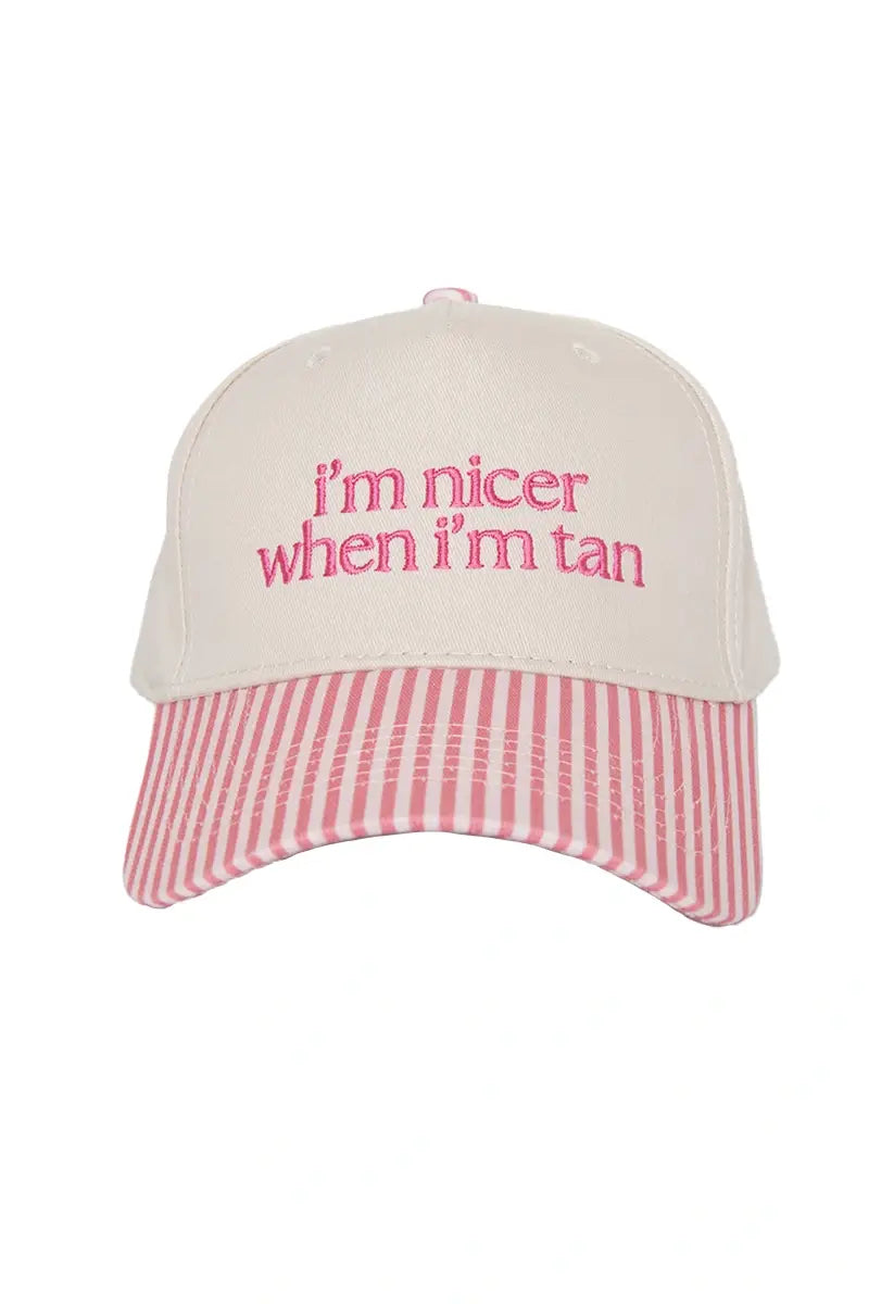 I'm Nicer When I'm Tan Two-Toned Vintage Hat