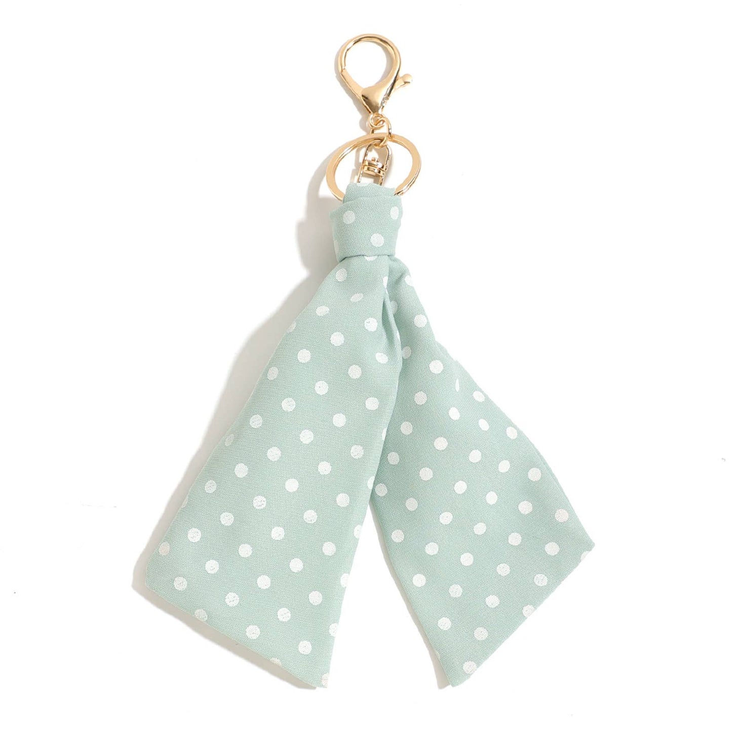 Polka Dot Bow Keychain Bag Charm