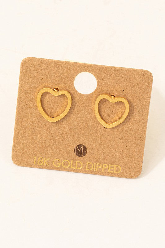 Smooth Open Heart Must Have Stud Earring