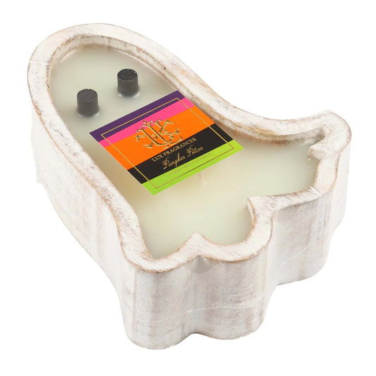 LUX Pumpkin Potion Ghost Dough Bowl 2 Wick Candle