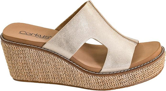 Gold Cut Out Wedge Kiss & Tell by Corky's