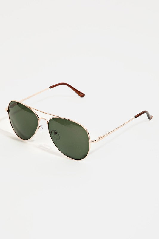 Classic Gold Rim Aviator Sunglasses