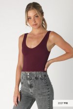 Nikibiki V-Neck Ribbed Crop Top