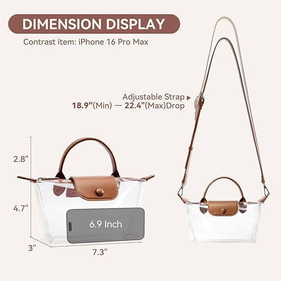 PVC Handbag Mini Clear Stadium Crossbody Bag