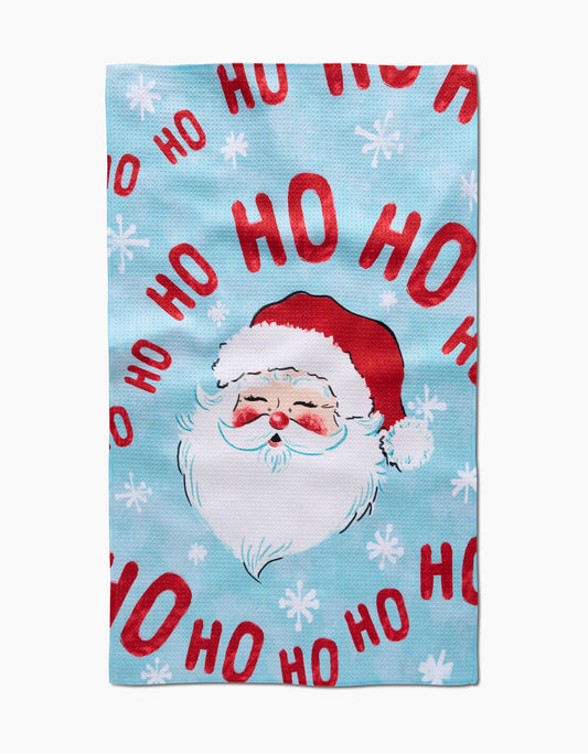 Merry Santa Claus Tea Towel by Geometry