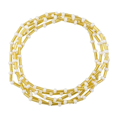Seed Bead & Gold Set of 5 Bracelets