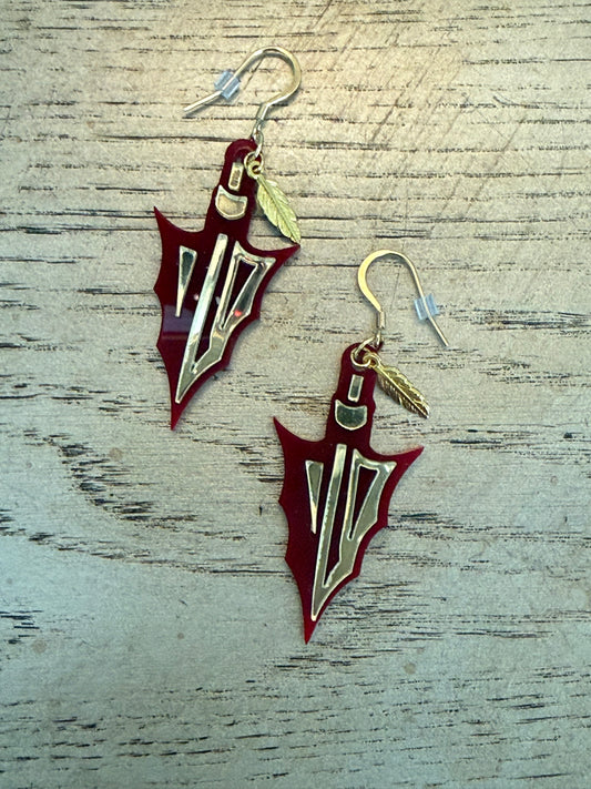 FSU Spear Laser Cut Earring