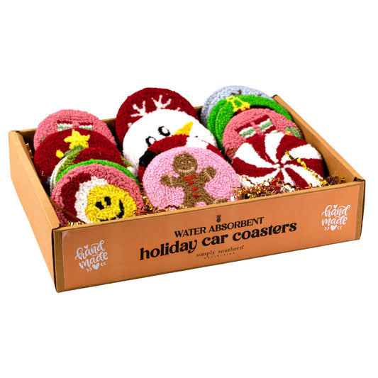 Holiday Wool Car Coasters By Simply Southern