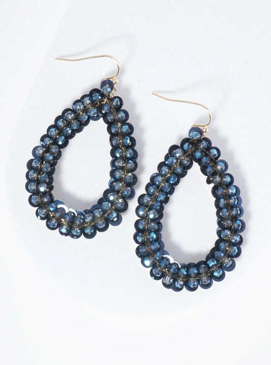 Glass & Sequin Teardrop Earring