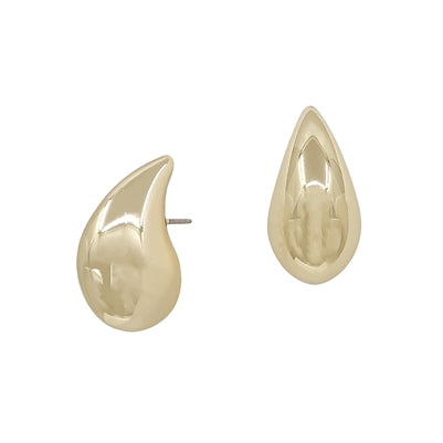 Gold Post Teardrop Stud