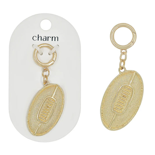 Gold Football Bag Charm