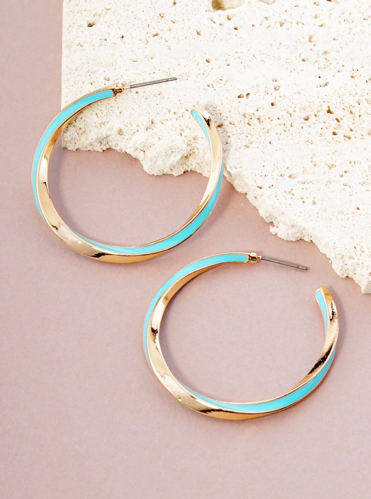 Color Twist Hoop Earring