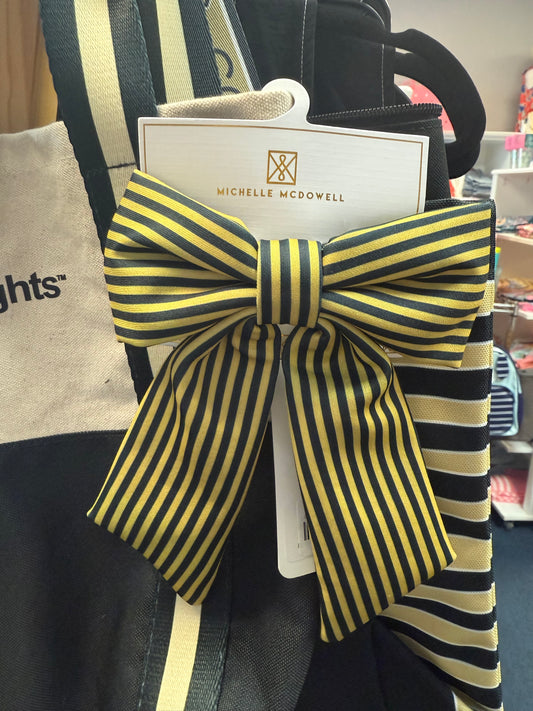 Carly Hair Bow Black & Gold