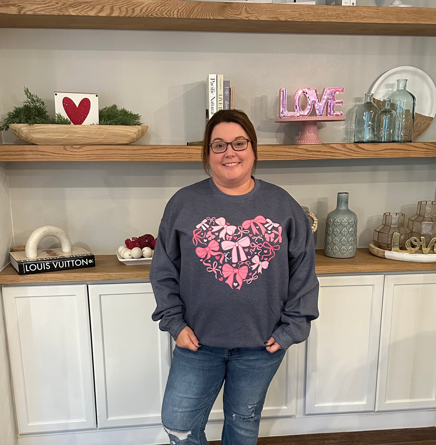 Bow Heart Sweatshirt