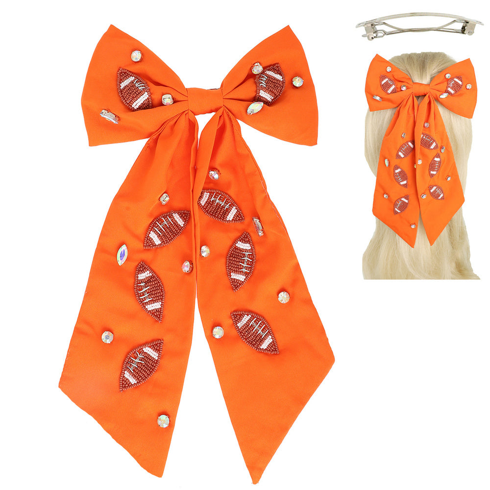 Football Ribbon Clip