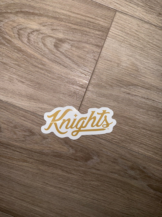 Cursive Knights Sticker