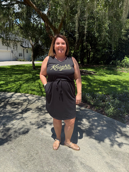 Knights Terry Dress-Black