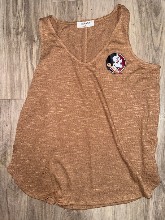 Seminole V-neck Top-Gold