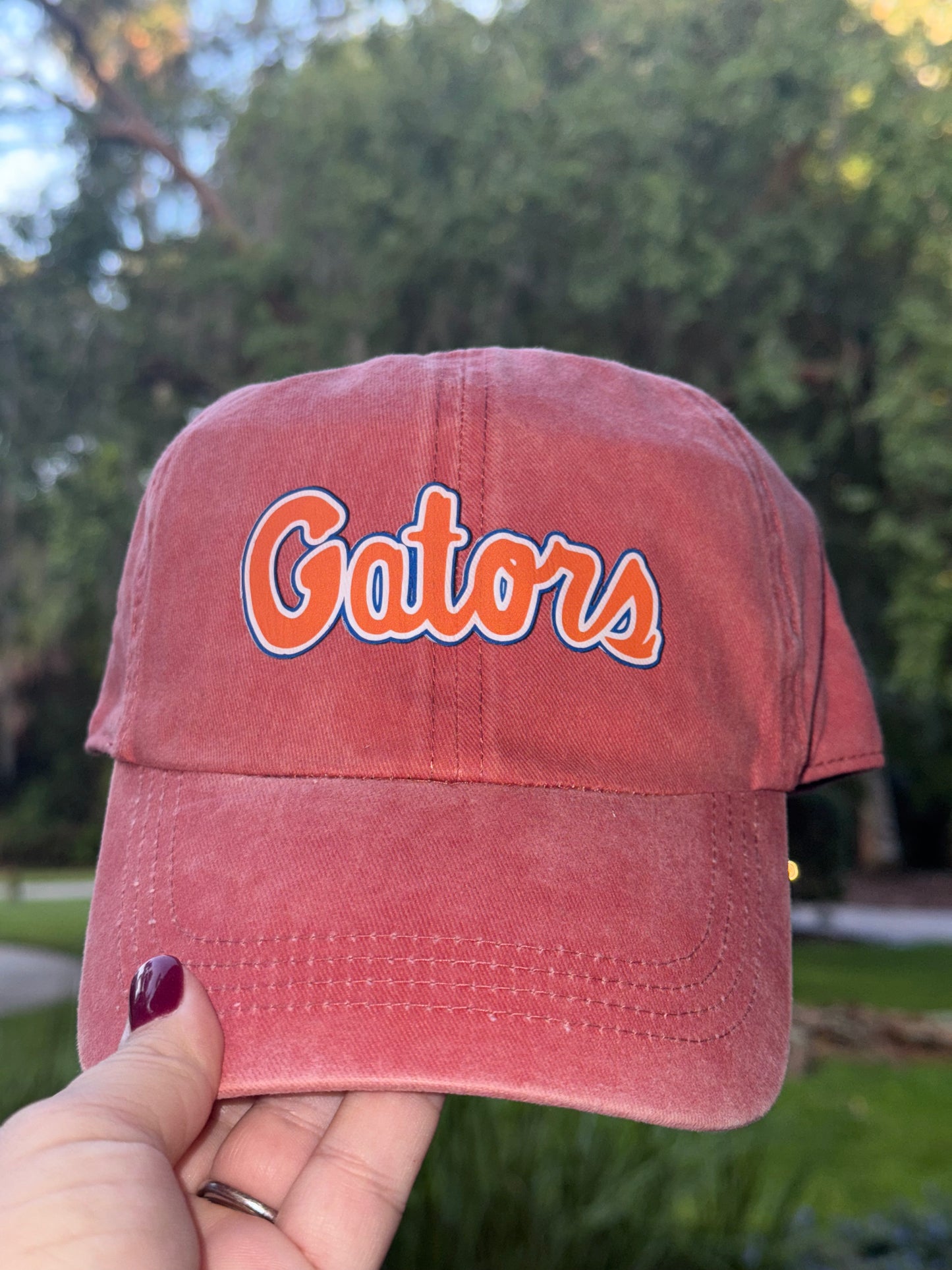 Orange Gators Script Hat