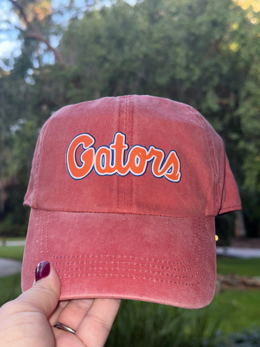 Orange Gators Script Hat