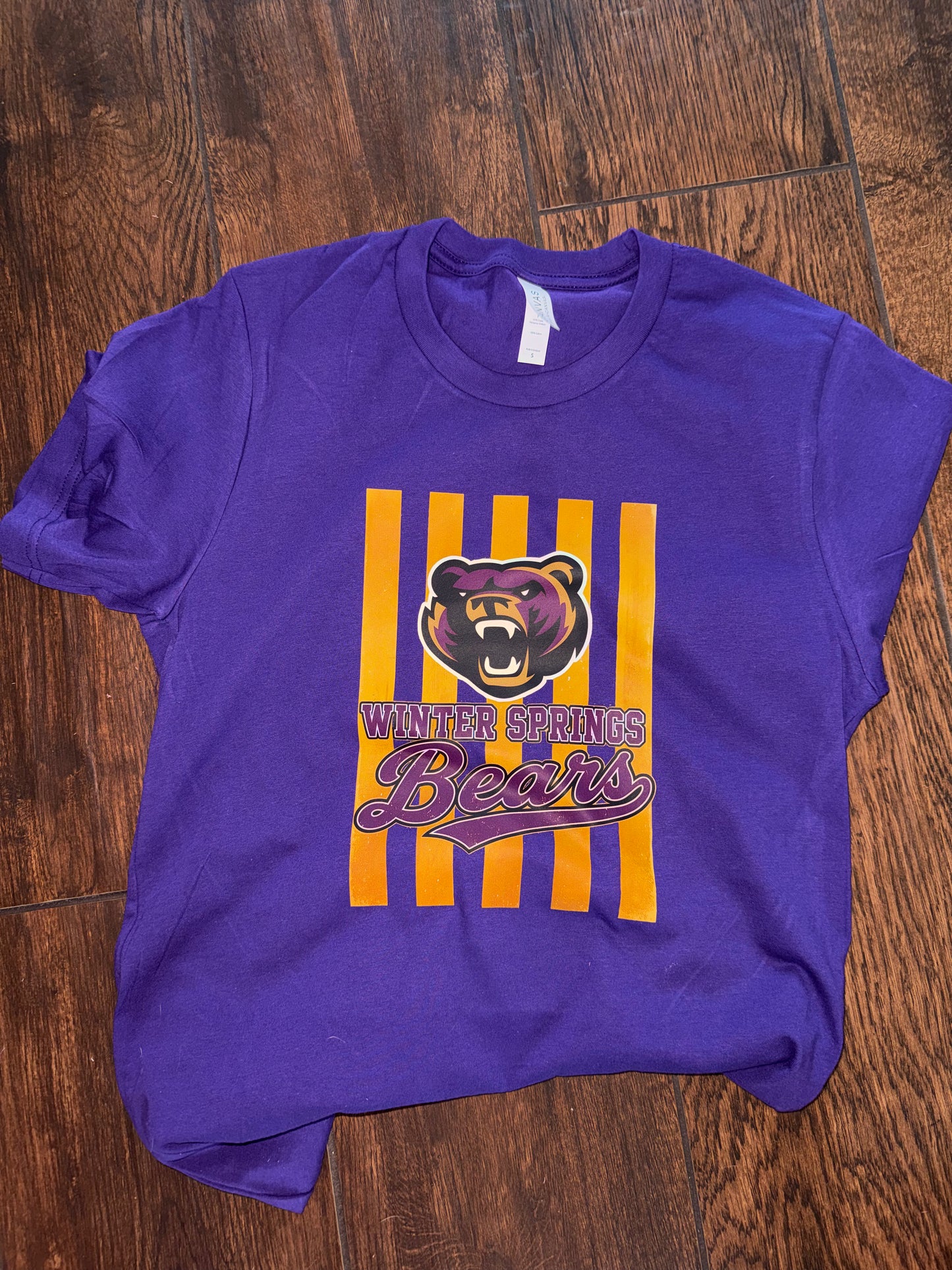High School Striped Game Day Spirit Shirt