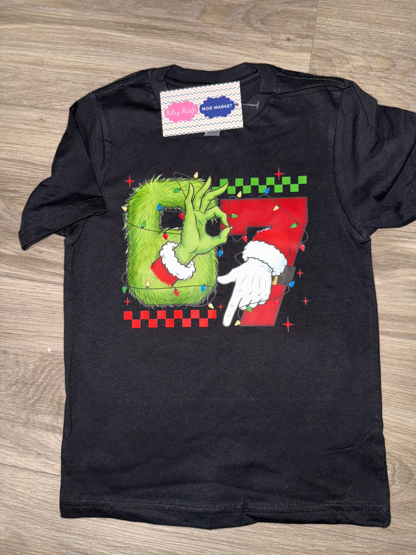 6 7 Grinch Santa Shirt