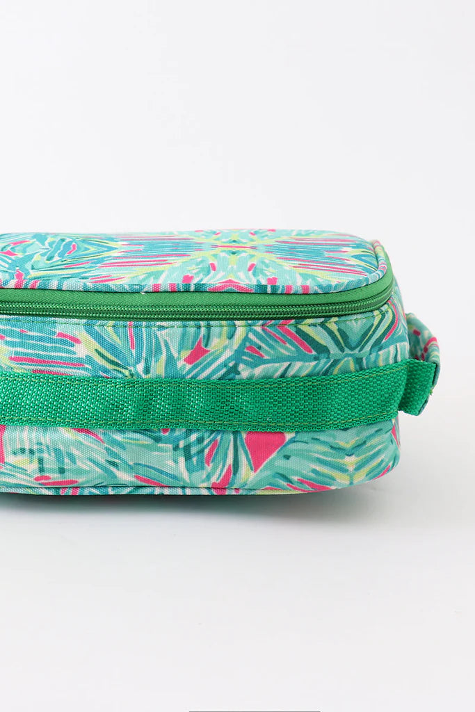 Green Abstract Print Lunch Box W/ Personalization