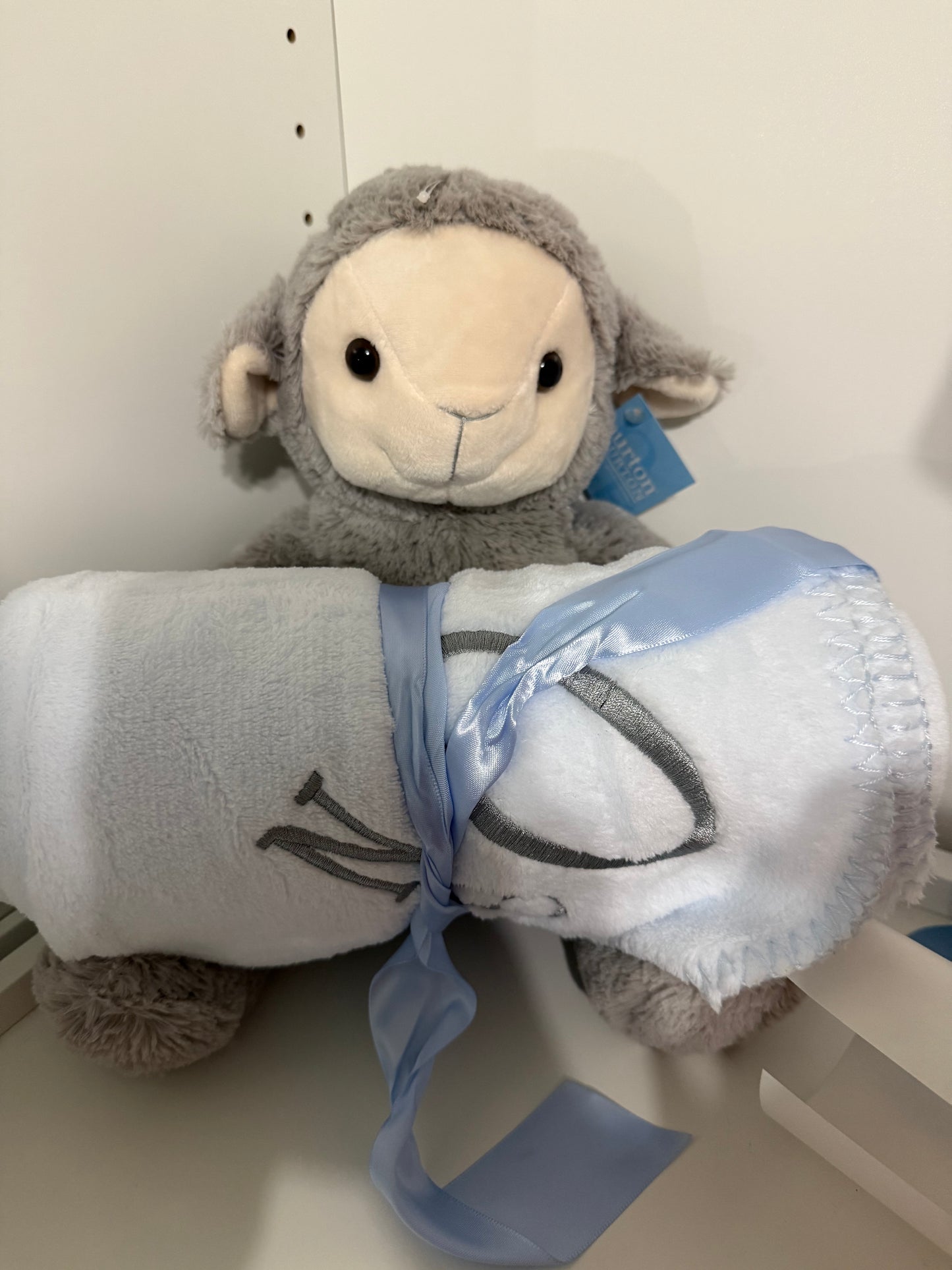 Plush Lamb with Personalized Blanket