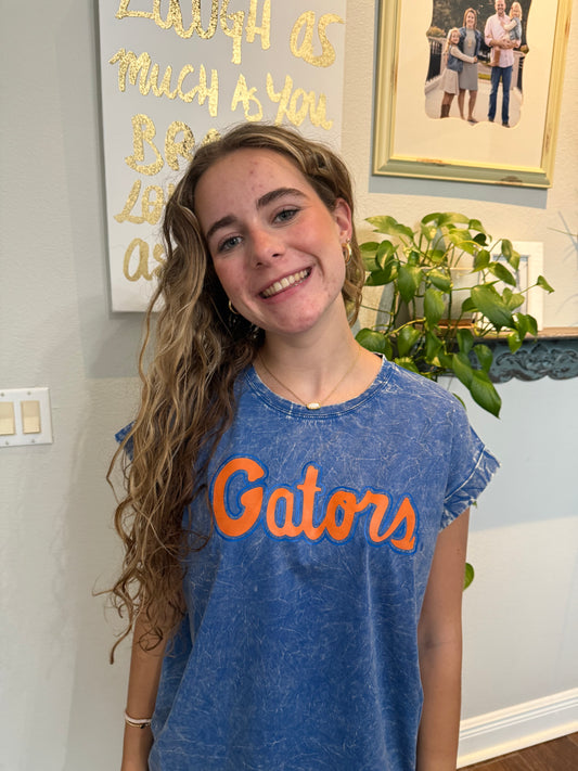 Crinkle Washed Gators Shirt