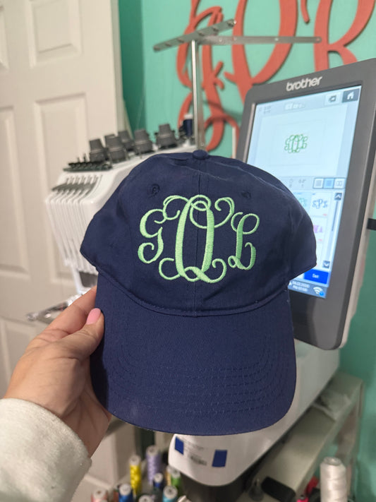 Monogram Baseball Hat