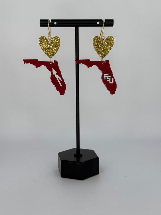 FSU Laser Cut Earrings