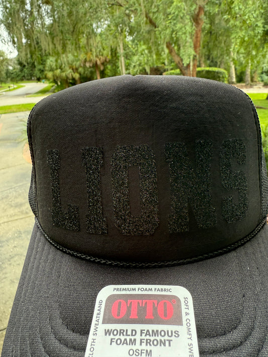 LIONS Glitter Trucker Hat