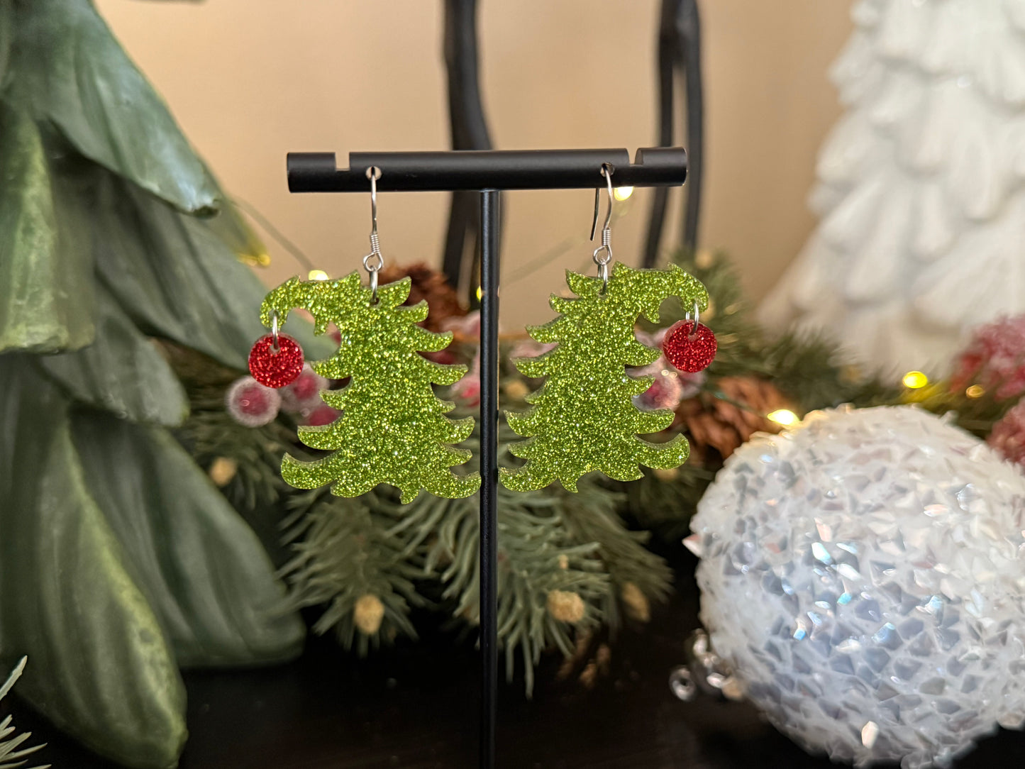 Grinch Tree Earrings