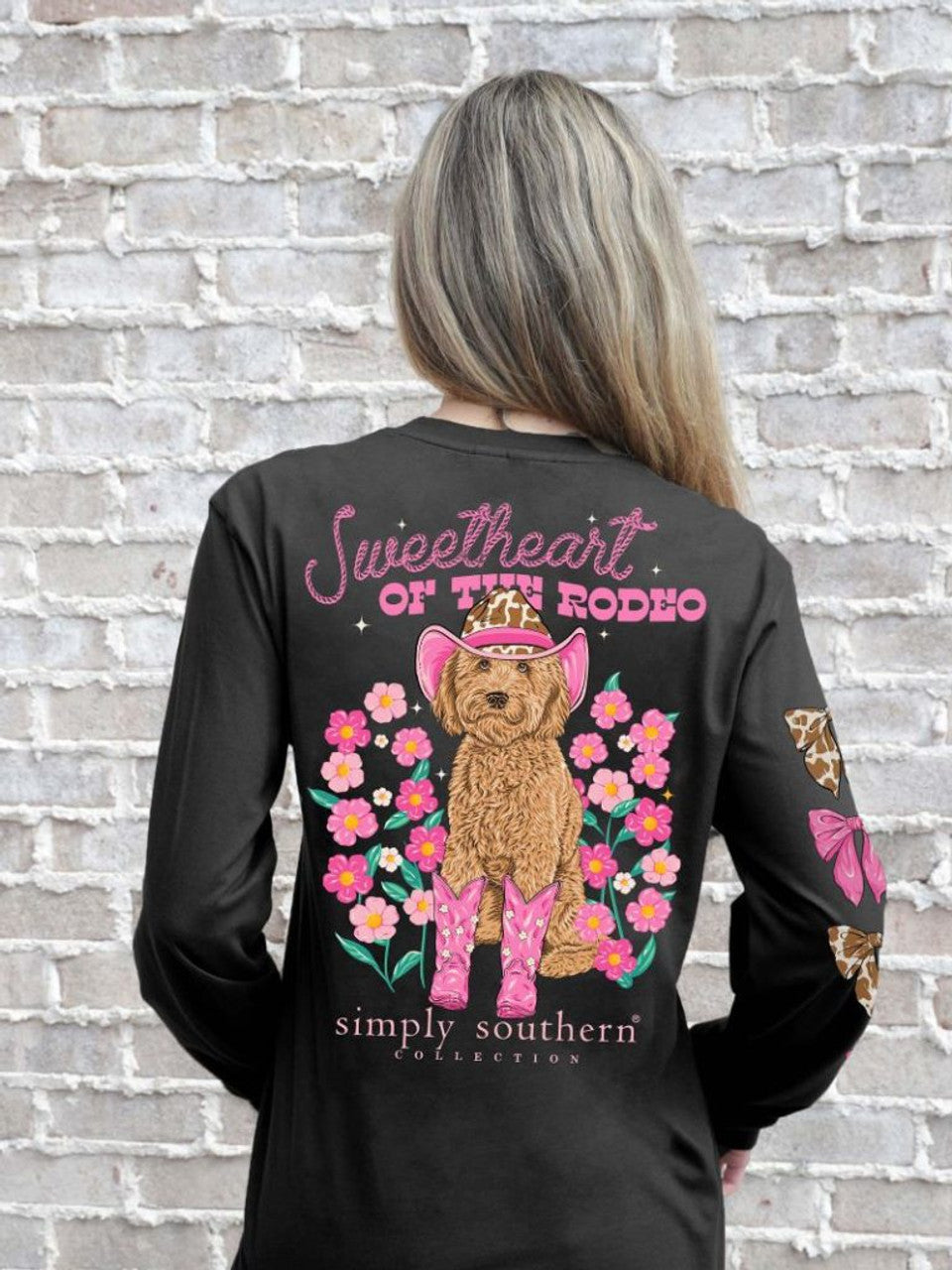 Simply Southern Sweetheart Long Sleeve T-Shirt-Black