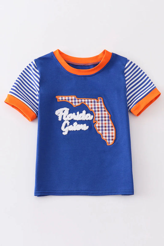 Florida French Knot Tee Shirt - Blue