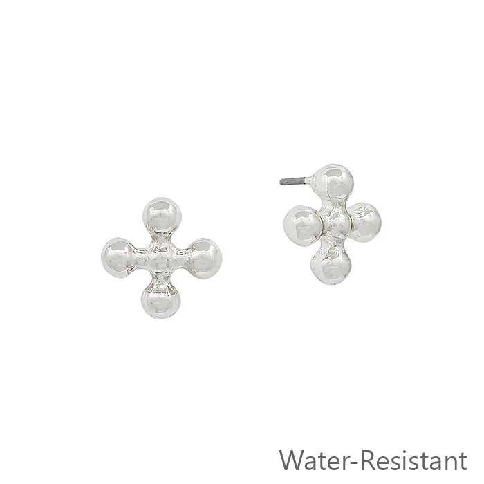 Rounded End Cross Stud Earring